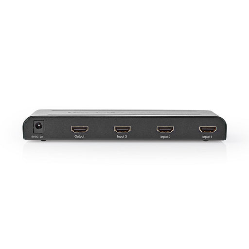 Nedis HDMI Switch - 3 port(s), 3x HDMI Input, 1x HDMI Output, Metal - Anthracite