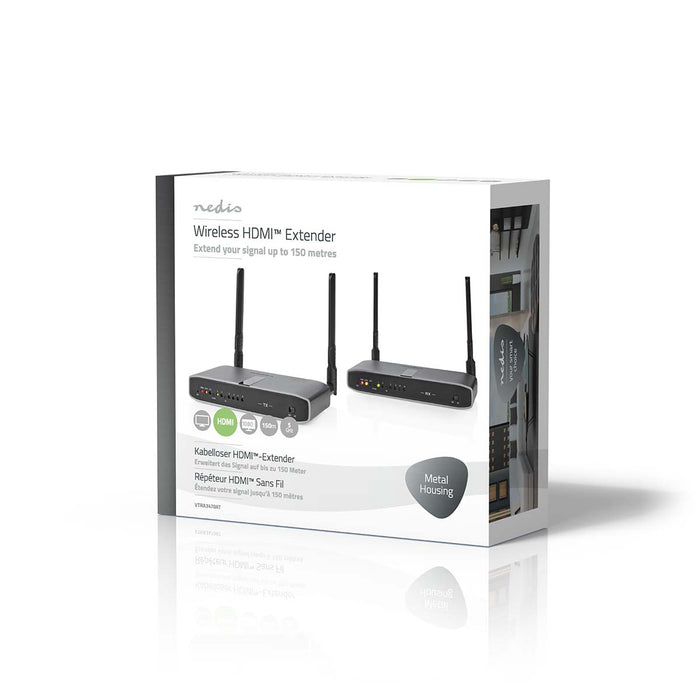 Nedis Wireless HDMI Transmitter - Wi-Fi, 5.15 - 5.85 MHz, 100.0 m (line of sight), ABS - Anthracite