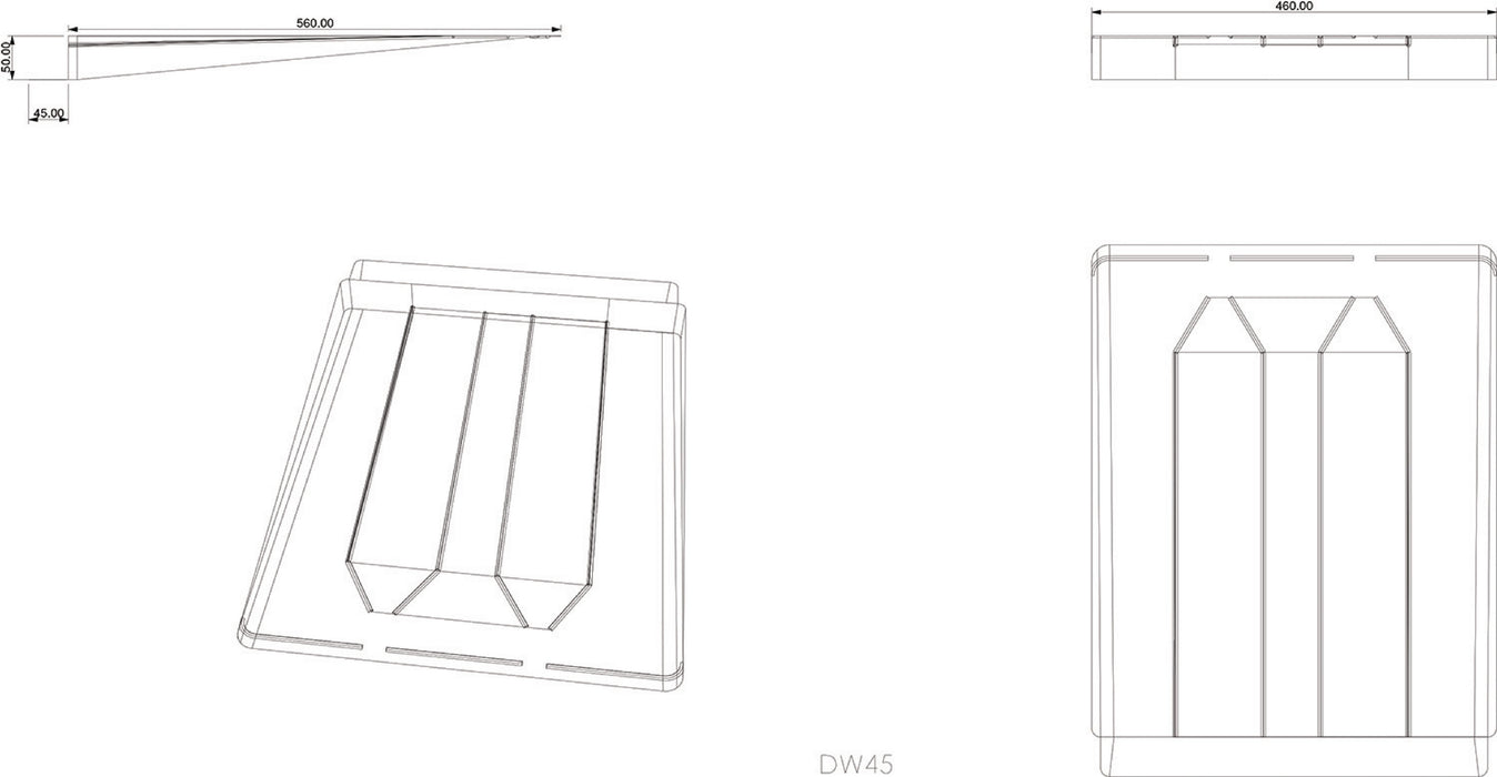 FoolProof Drip Tray Dishwasher 45 cm Grey