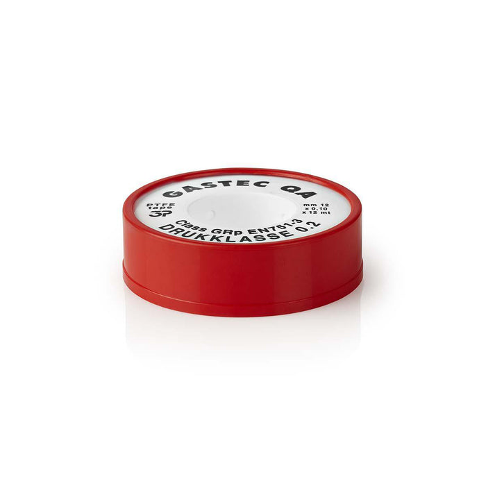 Nedis Tread Seal PTFE Tape - 12.00 m - Appliance: Connection - Red / White, 