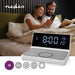 Nedis Alarm clock with wireless charging - Qi certified, 5 / 7.5 / 10 / 15 W, USB-A Male, 2 Alarm Times - Snooze function