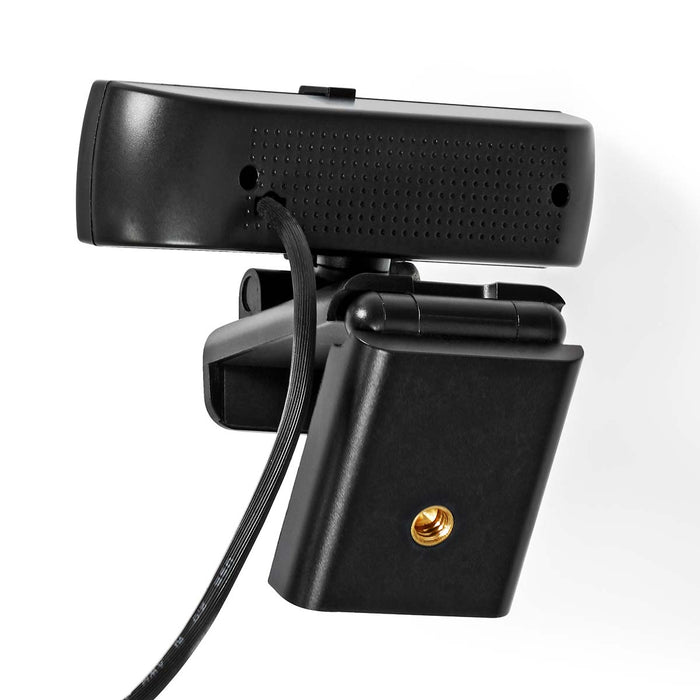 Nedis Webcam - Full HD@60fps / 4K@30fps, Auto Focus, Built-In Microphone, Built-In Microphone - Black