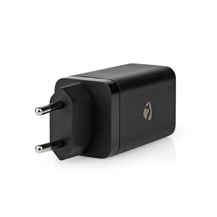 Nedis Wall Charger - 65 W, GaN, Quick charge feature, USB-A / 2x USB-C - Automatic Voltage Selection