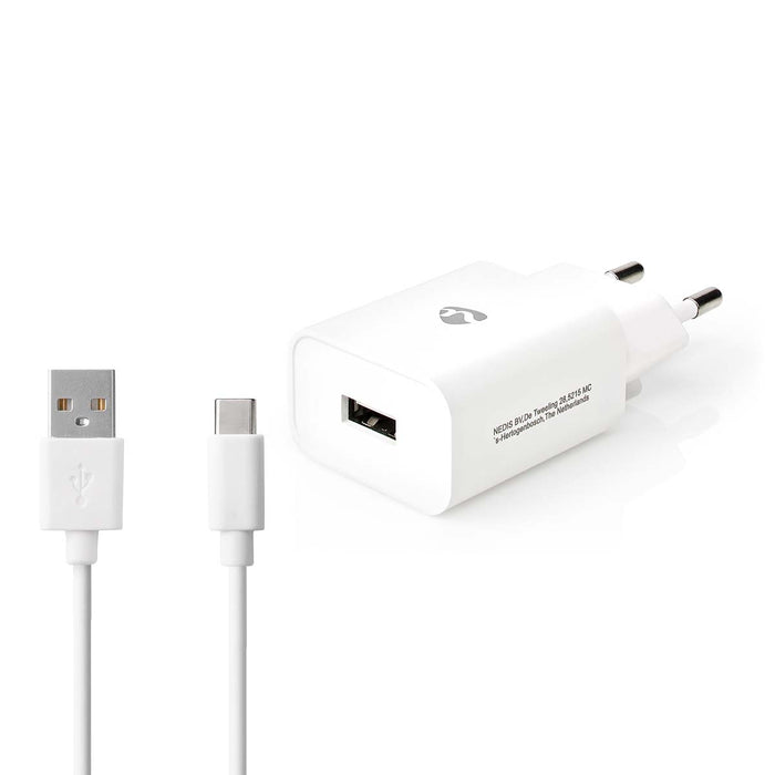 Nedis Wall Charger - 1x 2.4 A, Number of outputs: 1, Port type: 1x USB-A, 12 W - Single Voltage Output