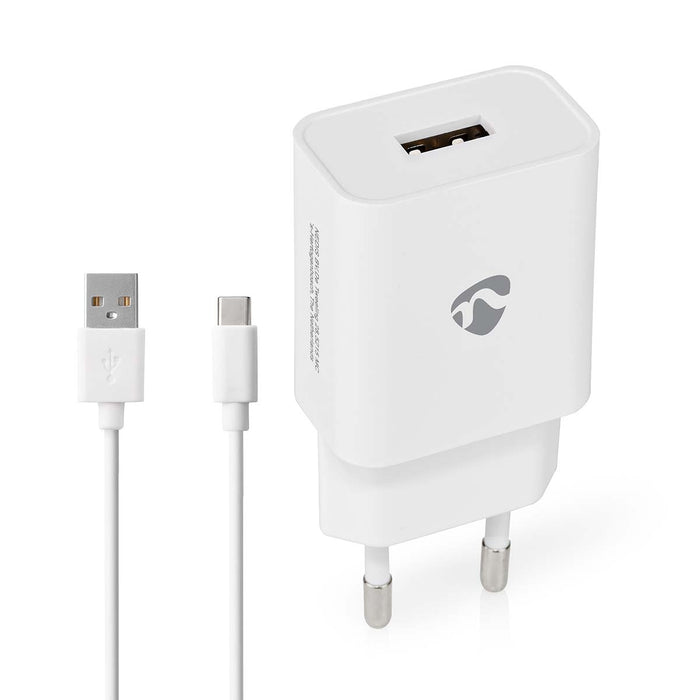 Nedis Wall Charger - 1x 2.4 A, Number of outputs: 1, Port type: 1x USB-A, 12 W - Single Voltage Output