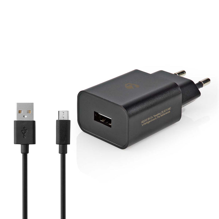 Nedis Wall Charger - 5 W, Quick charge feature, 1.0 A, 1.00 m - Single Voltage Output