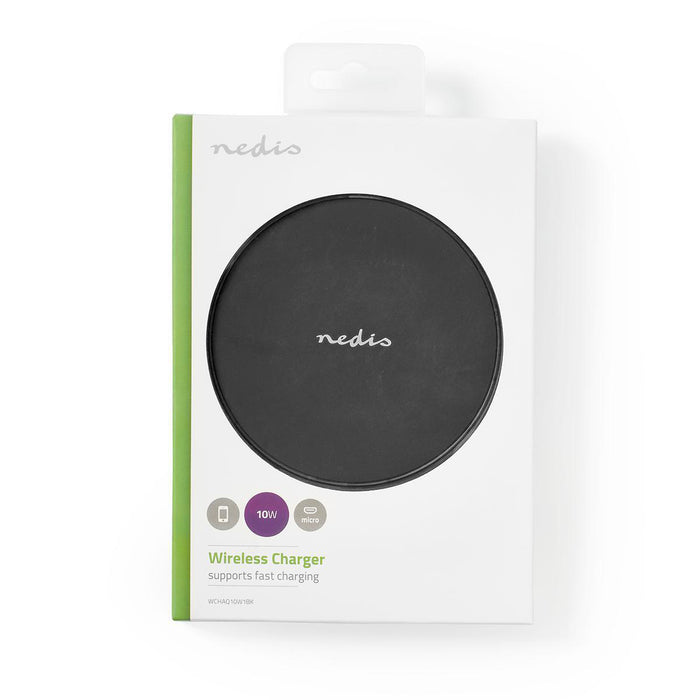 Nedis Wireless Charger - 5 / 7.5 / 10 W, 1.0 A, LED-indicator in use, Micro USB - 1.00 m