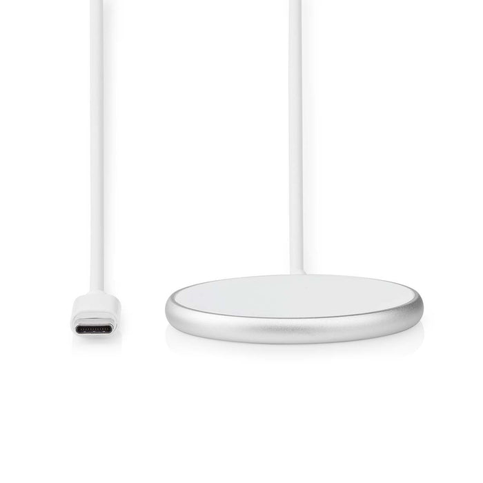 Nedis Wireless Charger - 5 / 7.5 / 10 / 15 W, 1.0 / 1.1 / 1.67 / 2 A, Including cable, USB Type-C - 1.00 m