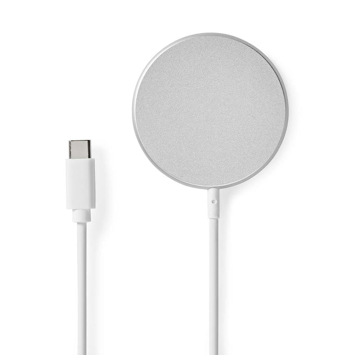 Nedis Wireless Charger - 5 / 7.5 / 10 / 15 W, 1.0 / 1.1 / 1.67 / 2 A, Including cable, USB Type-C - 1.00 m