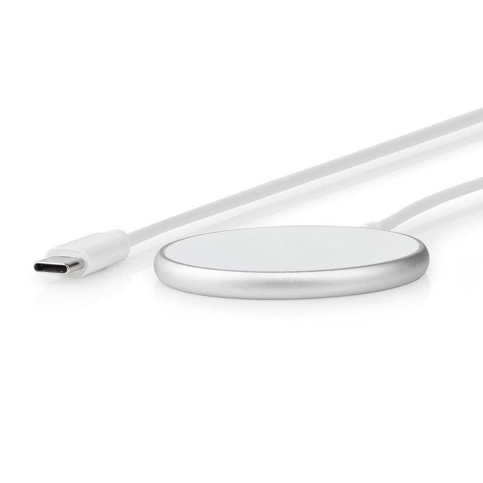 Nedis Wireless Charger - 5 / 7.5 / 10 / 15 W, 1.0 / 1.1 / 1.67 / 2 A, Including cable, USB Type-C - 1.00 m