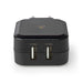 Nedis Wall Charger - 2x 2.4 A, Number of outputs: 2, Port type: 2x USB-A, 24 W - Single Voltage Output