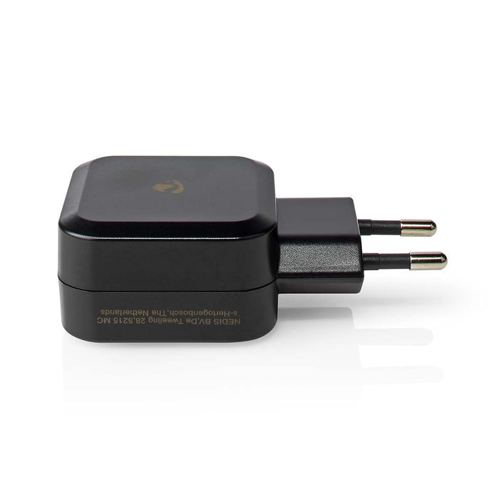 Nedis Wall Charger - 2x 2.4 A, Number of outputs: 2, Port type: 2x USB-A, 24 W - Single Voltage Output