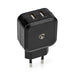 Nedis Wall Charger - 2x 2.4 A, Number of outputs: 2, Port type: 2x USB-A, 24 W - Single Voltage Output