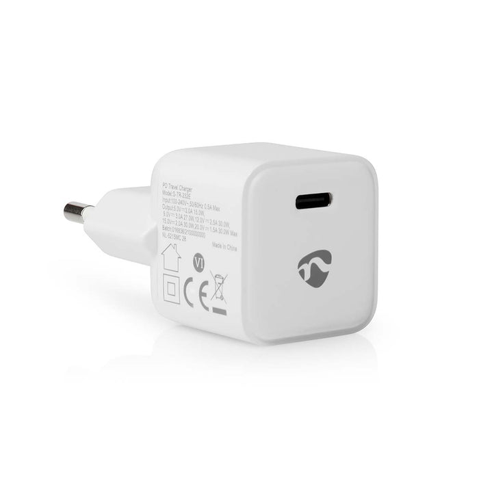 Nedis Wall Charger - 30 W, Quick charge feature, 1.5 / 2.0 / 2.5 / 3.0 A, USB-C - Automatic Voltage Selection