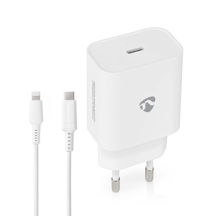 Nedis Wall Charger - 1.67 A / 2.22 A / 3.0 A, Number of outputs: 1, Port type: 1x USB-C, 15 / 20 / 20 W - Automatic Voltage Selection