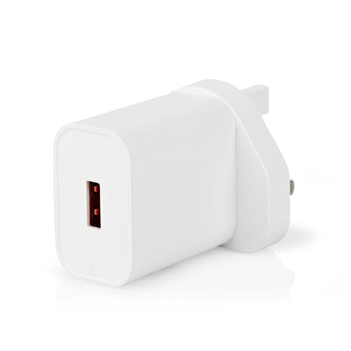 Nedis Wall Charger - 18 W, Quick charge feature, 3.0 A, USB-A - Automatic Voltage Selection