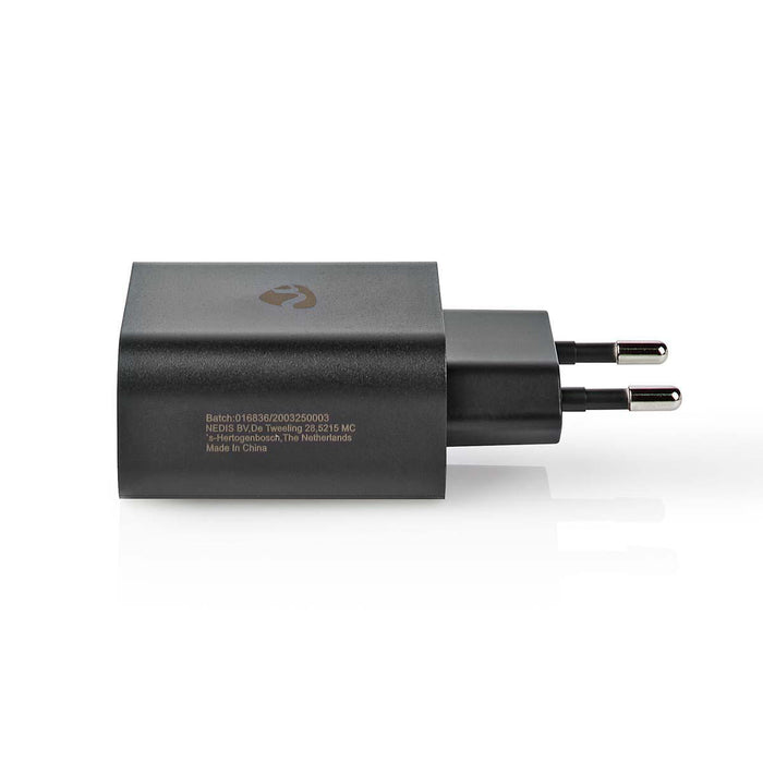 Nedis Wall Charger - 1.5 A / 2.0 A / 2.5 A / 3.0 A, Number of outputs: 1, Port type: 1x USB-C, 15 / 27 / 30 / 32 W - Automatic Voltage Selection