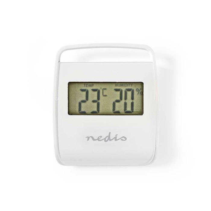 Nedis Digital Thermometer - Indoor, Indoor temperature, Indoor humidity, Indoor humidity - White