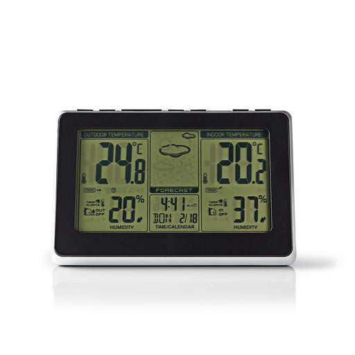 Nedis Weather Station - Indoor & Outdoor, Including wireless weather sensor, Weather forecast, LCD Display - Alarm clock function