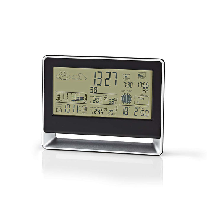 Nedis Weather Station - Indoor & Outdoor, Including wireless weather sensor, Weather forecast, Backlight LCD Display - Alarm clock function