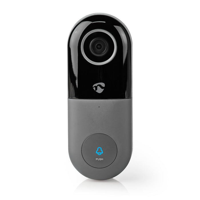 Nedis SmartLife Video Doorbell - Wi-Fi, Transformer, Full HD 1080p, Night vision - Black / Grey