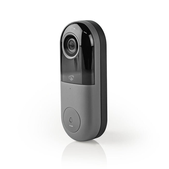 Nedis SmartLife Video Doorbell - Wi-Fi, Transformer, Full HD 1080p, Night vision - Black / Grey