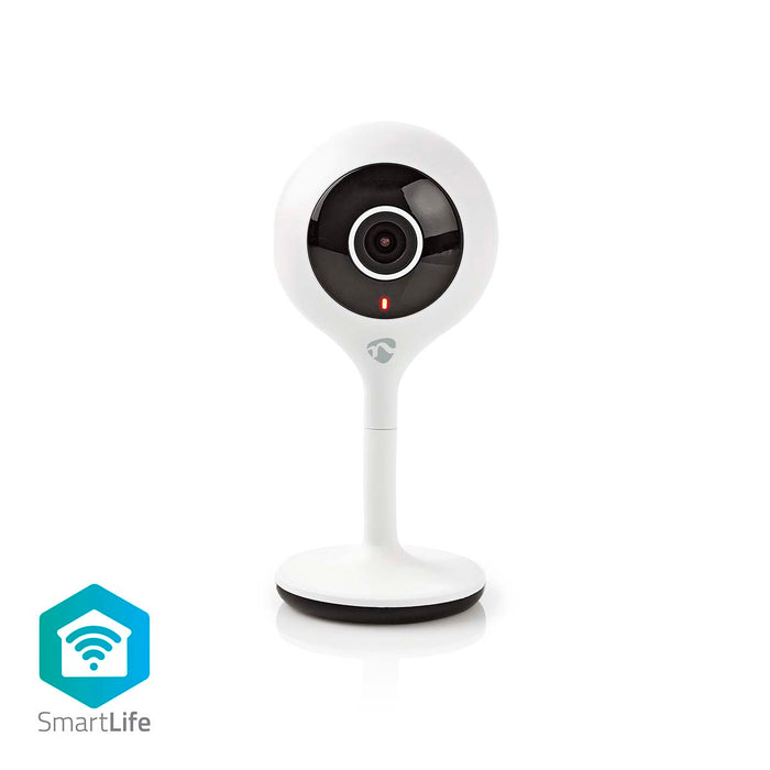 Nedis SmartLife Indoor Camera - Wi-Fi, Full HD 1080p, Cloud Storage (optional) / microSD (not included), Night vision - White