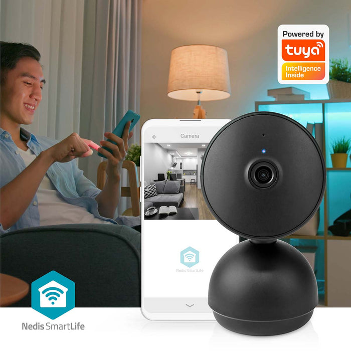 Nedis SmartLife Indoor Camera - Wi-Fi, Full HD 1080p, Pan tilt, Night vision - Black