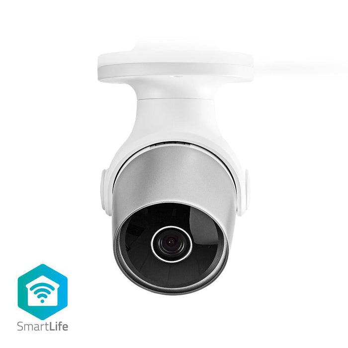 Nedis SmartLife Outdoor Camera - Wi-Fi, Full HD 1080p, IP65, Night vision - Silver / White