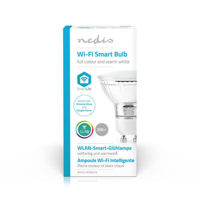 Nedis SmartLife Full Colour LED Bulb - Wi-Fi, GU10, 330 lm, PAR16 - 1 pcs