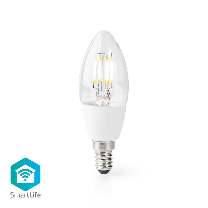 Nedis SmartLife LED Filament Bulb - Wi-Fi, E14, 400 lm, Candle - 1 pcs