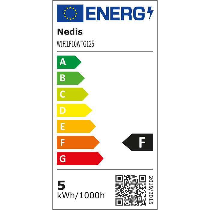 Nedis SmartLife LED Filament Bulb - Wi-Fi, E27, 500 lm, G125 - 1 pcs