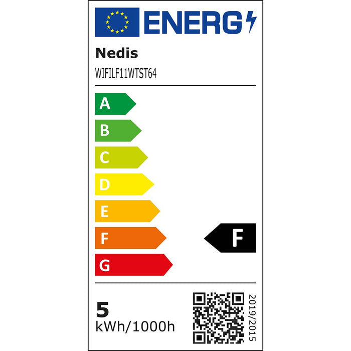 Nedis SmartLife LED Filament Bulb - Wi-Fi, E27, 500 lm, ST64 - 1 pcs