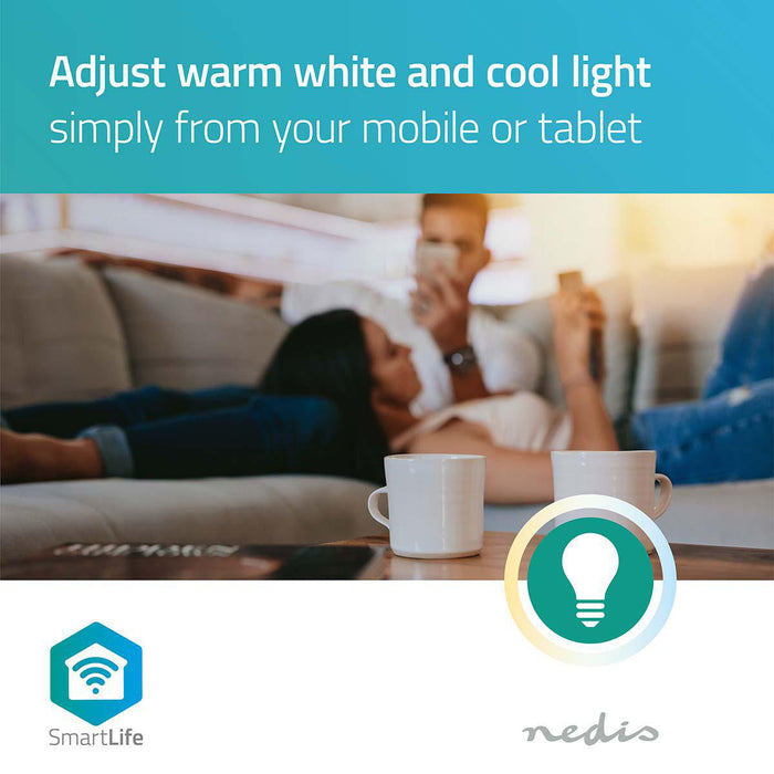 Nedis SmartLife LED Bulb - Wi-Fi, E27, 800 lm, A60 - 1 pcs