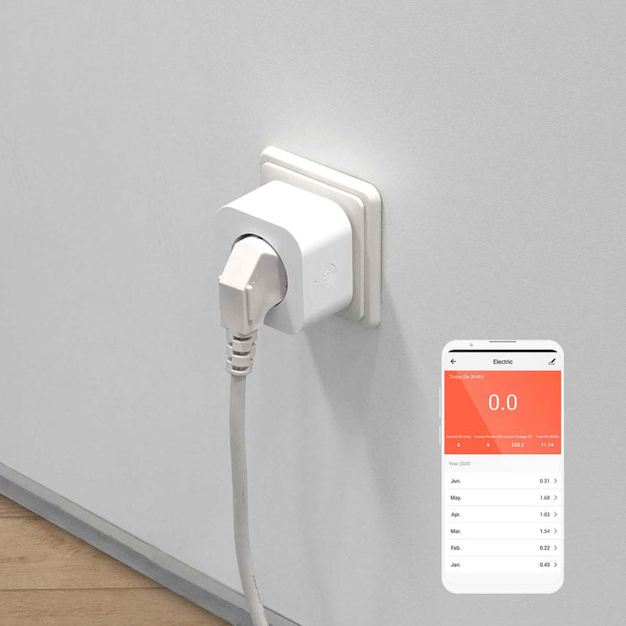 Nedis SmartLife Smart Plug - Wi-Fi, Power meter, 3680 W, Android / IOS - White