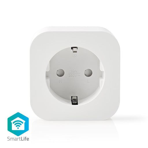 Nedis SmartLife Smart Plug - Wi-Fi, 2500 W, Plug with earth contact / Type F (CEE 7/7), Android / IOS - White