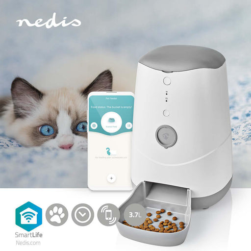 Nedis Pet Food Dispenser - Automatic Dog and Cat Feeder, Wi-Fi, 3.7 l, 3.7 l - Android / IOS