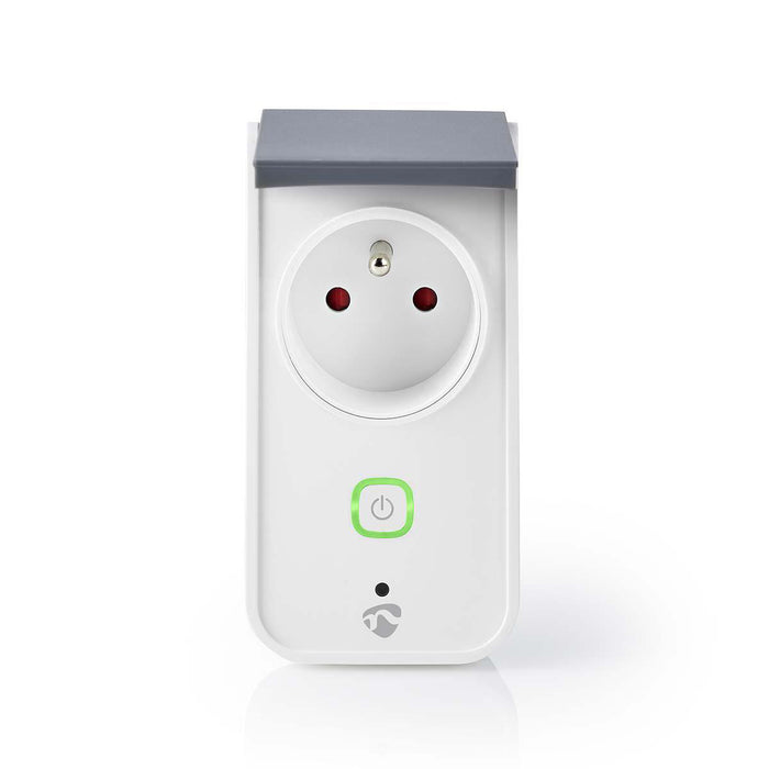 Nedis SmartLife Smart Plug - Wi-Fi, IP44, Power meter, Android / IOS - Grey / White