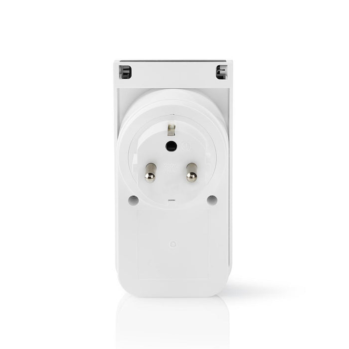 Nedis SmartLife Smart Plug - Wi-Fi, IP44, Power meter, Android / IOS - Grey / White