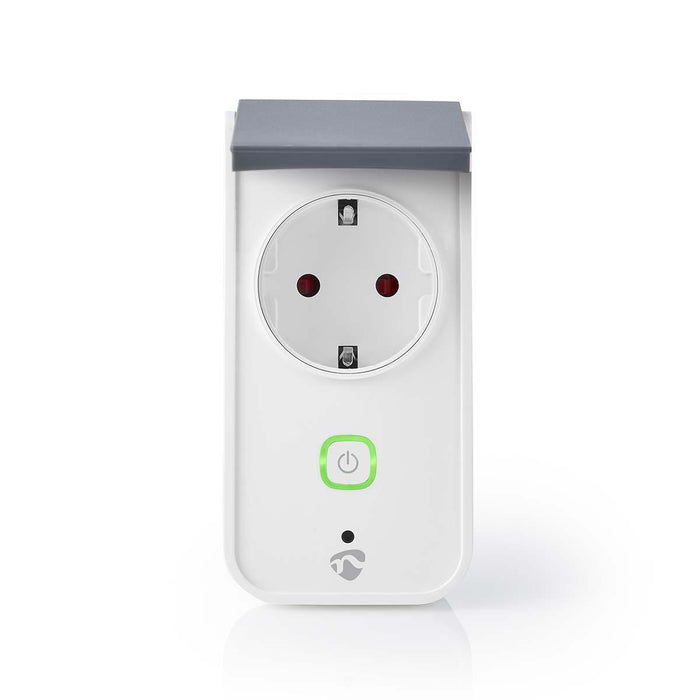 Nedis SmartLife Smart Plug - Wi-Fi, IP44, Power meter, Android / IOS - Grey / White