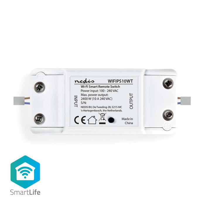 Nedis SmartLife Power Switch - Wi-Fi, 2400 W, Terminal Block, Terminal Block - App available for: Android / IOS