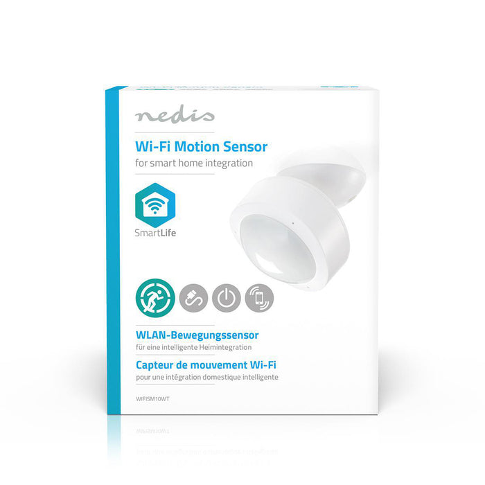 Nedis SmartLife Motion Sensor - Wi-Fi, USB Powered, IP20, Detector range: 10.0 m - White