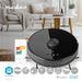 Nedis SmartLife Robot Vacuum Cleaner - Laser Navigation, Wi-Fi, Capacity collection reservoir: 0.6 l, Black - Android / IOS