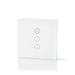 Nedis SmartLife Wall Switch - Wi-Fi, Curtain / Shutter / Sunshade, Wall Mount, Glass - White