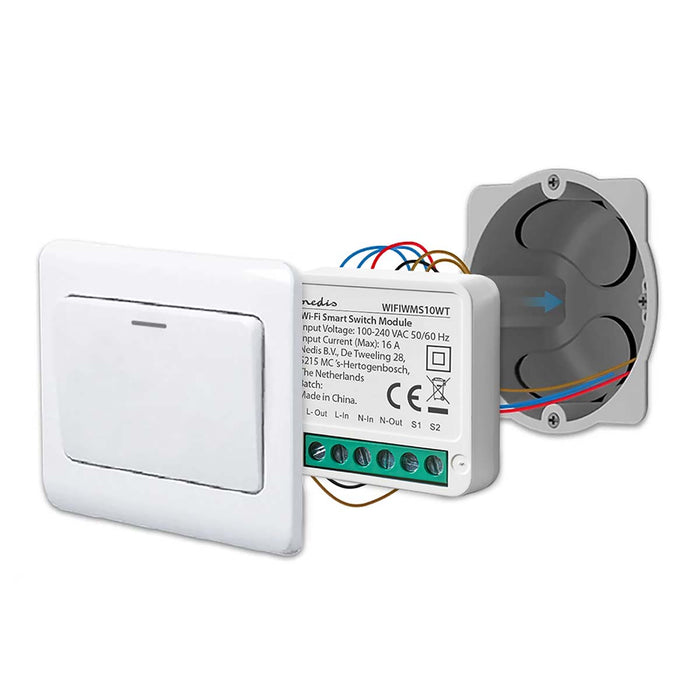 Nedis SmartLife Power Switch - Wi-Fi, 3680 W, Terminal Connection, Terminal Connection - App available for: Android / IOS