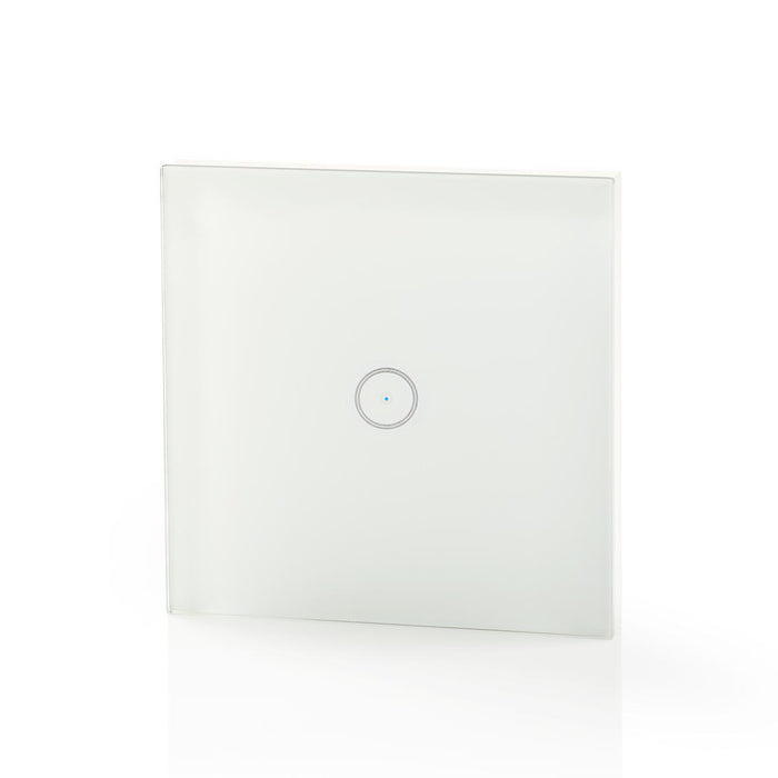 Nedis SmartLife Wall Switch - Wi-Fi, Single, Wall Mount, Glass - White