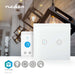 Nedis SmartLife Wall Switch - Wi-Fi, Dual, Wall Mount, Glass - White