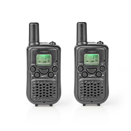 Nedis Walkie-Talkie Set - 2 Handsets, Up to 5 km, Frequency channels: 8, up to 2.5 Hours - Black