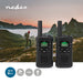 Nedis Walkie-Talkie Set - 2 Handsets, Up to 6 km, Frequency channels: 8, 2 Headsets - Black