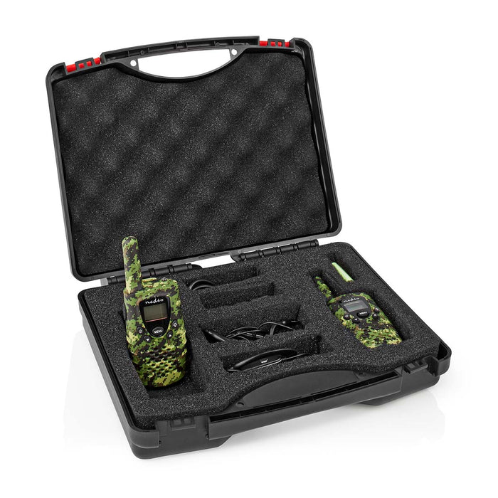 Nedis Walkie-Talkie Set - 2 Handsets, Up to 8 km, Frequency channels: 8, Travel case included - Green